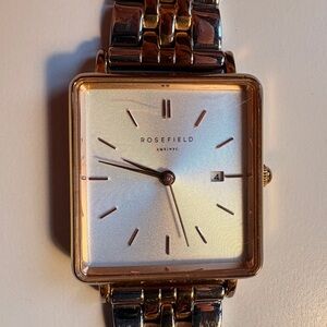 Rosefield Square Face Two-Tone Metal Bracelet Watch - Rose Gold & Silver